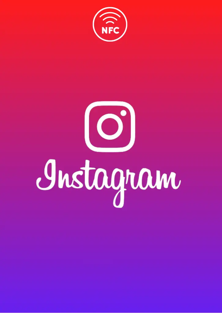 Instagram NFC Card with QR Code by Profylio