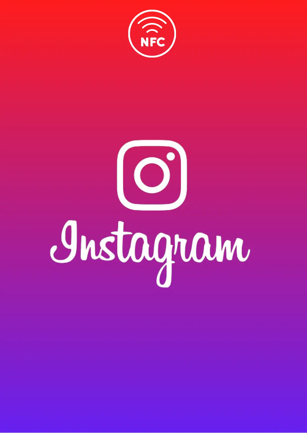 Instagram NFC Card with QR Code by Profylio