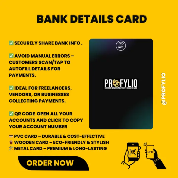 NFC + QR Code Bank Card – Secure & Easy Payment Sharing