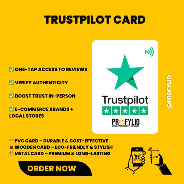 Trust Pilot Review NFC + QR Card